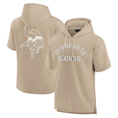 Unisex Fanatics Signature Khaki Minnesota Vikings Elements Super Soft Fleece Short Sleeve Pullover Hoodie