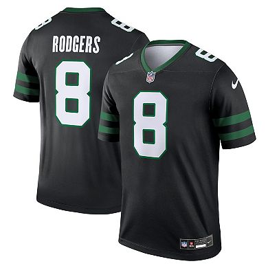 Men's Nike Aaron Rodgers Legacy Black New York Jets Alternate Legend Jersey