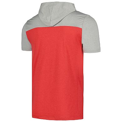 Men's New Era Red Cincinnati Reds Active Brushed Hoodie T-Shirt