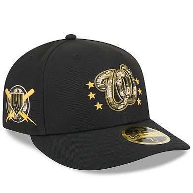 Men's New Era  Black Washington Nationals 2024 Armed Forces Day Low Profile 59FIFTY Fitted Hat