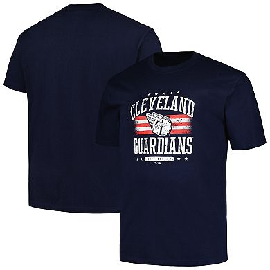 Men's Profile  Navy Cleveland Guardians Big & Tall Americana T-Shirt