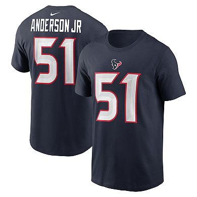 Men's Nike Will Anderson Jr. Navy Houston Texans Player Name & Number T-Shirt