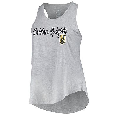 Women's Fanatics Branded Heather Gray Vegas Golden Knights Plus Size Racerback Tank Top