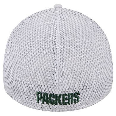 Men's New Era White Green Bay Packers Breakers 39THIRTY Flex Hat