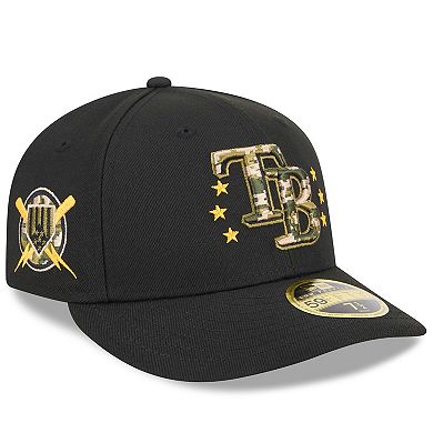 Men's New Era  Black Tampa Bay Rays 2024 Armed Forces Day Low Profile 59FIFTY Fitted Hat