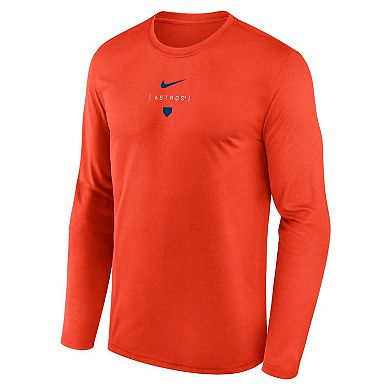 Men's Nike Orange Houston Astros Large Swoosh Back Legend Performance T-Shirt