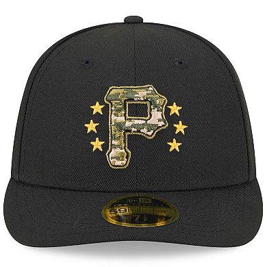 Men's New Era  Black Pittsburgh Pirates 2024 Armed Forces Day Low Profile 59FIFTY Fitted Hat