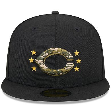 Men's New Era  Black Cincinnati Reds 2024 Armed Forces Day On-Field 59FIFTY Fitted Hat