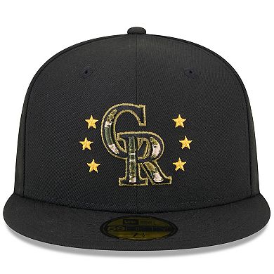 Men's New Era  Black Colorado Rockies 2024 Armed Forces Day On-Field 59FIFTY Fitted Hat