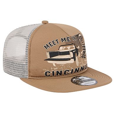 Men's New Era Tan Cincinnati Bengals Meet Me 9FIFTY Snapback Hat