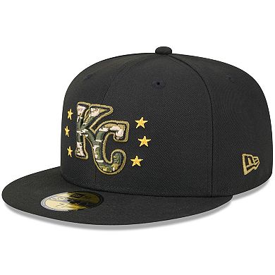 Men's New Era  Black Kansas City Royals 2024 Armed Forces Day On-Field 59FIFTY Fitted Hat