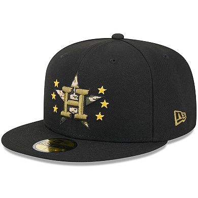 Men's New Era  Black Houston Astros 2024 Armed Forces Day On-Field 59FIFTY Fitted Hat