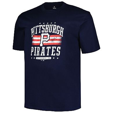 Men's Profile  Navy Pittsburgh Pirates Big & Tall Americana T-Shirt