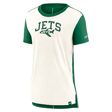 Women's Nike Kelly Green/Cream New York Jets Retro Fashion Tri-Blend T-Shirt