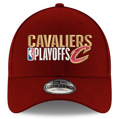 Men's New Era Wine Cleveland Cavaliers 2024 NBA Playoffs 9FORTY Adjustable Hat