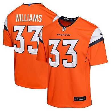Youth Nike Javonte Williams Orange Denver Broncos Game Jersey