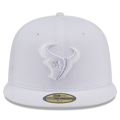 Men's New Era White Houston Texans White on White 59FIFTY Fitted Hat