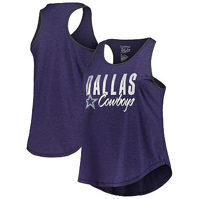 Women's Fanatics Branded Heather Navy Dallas Cowboys Plus Size Fuel Tank Top