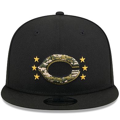 Men's New Era  Black Cincinnati Reds 2024 Armed Forces Day 9FIFTY Snapback Hat