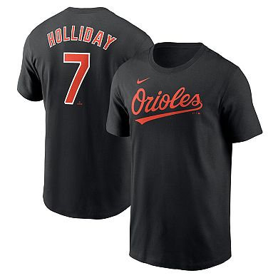 Men's Nike Jackson Holliday Black Baltimore Orioles Fuse Name & Number T-Shirt