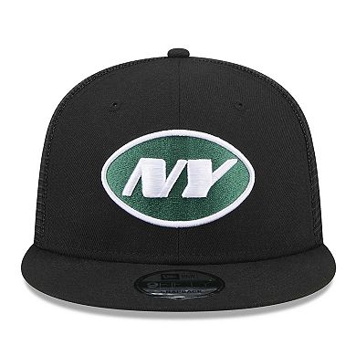 Men's New Era Black New York Jets Shade Trucker 9FIFTY Snapback Hat