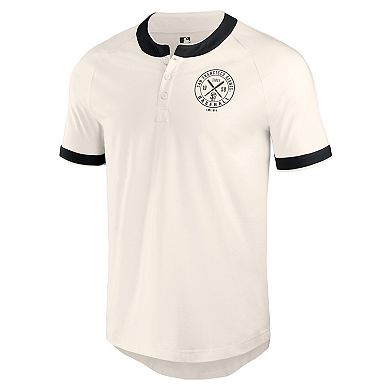 Men's Darius Rucker Collection by Fanatics White San Francisco Giants Henley Raglan T-Shirt