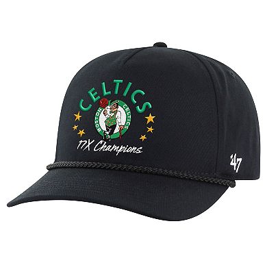 Men's '47 Black Boston Celtics Champs Global Star Hitch Adjustable Hat