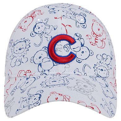 Toddler New Era White Chicago Cubs Animal 9FORTY Flex Hat