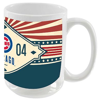 Chicago Cubs 15oz. Americana Diamond Mug