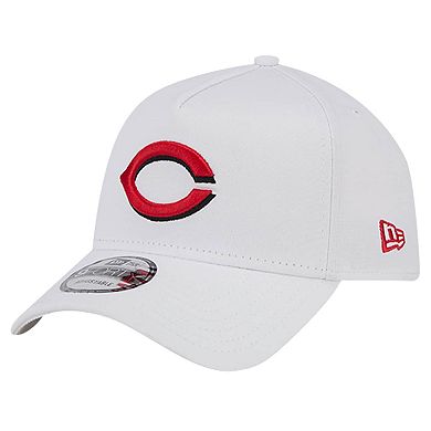 Men's New Era White Cincinnati Reds TC A-Frame 9FORTY Adjustable Hat