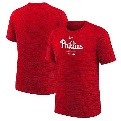 Youth Nike Red Philadelphia Phillies Authentic Collection Practice Performance T-Shirt