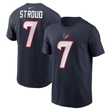 Men's Nike C.J. Stroud Navy Houston Texans Player Name & Number T-Shirt