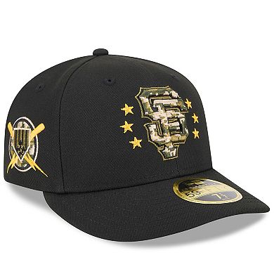 Men's New Era  Black San Francisco Giants 2024 Armed Forces Day Low Profile 59FIFTY Fitted Hat