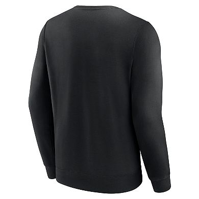 Men's Fanatics Branded Black Pittsburgh Pirates Focus Fleece Pullover Sweatshirt