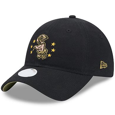 Women's New Era  Black Chicago White Sox 2024 Armed Forces Day 9TWENTY Adjustable Hat