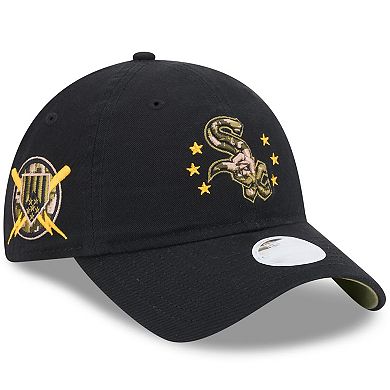 Women's New Era  Black Chicago White Sox 2024 Armed Forces Day 9TWENTY Adjustable Hat