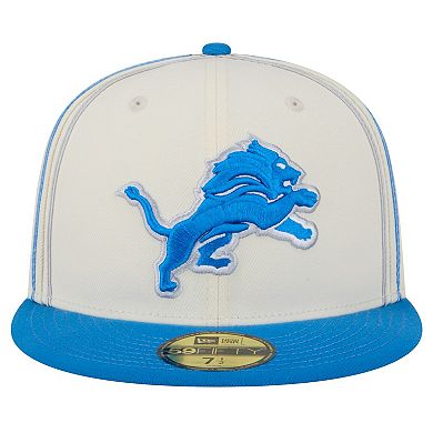 Men's New Era Cream Detroit Lions Soutache 59FIFTY Fitted Hat