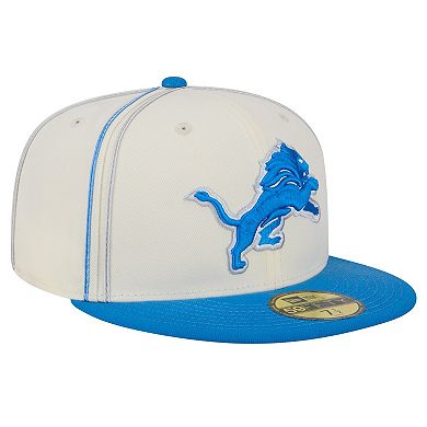 Men's New Era Cream Detroit Lions Soutache 59FIFTY Fitted Hat