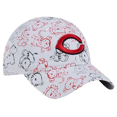 Toddler New Era White Cincinnati Reds Animal 9FORTY Flex Hat