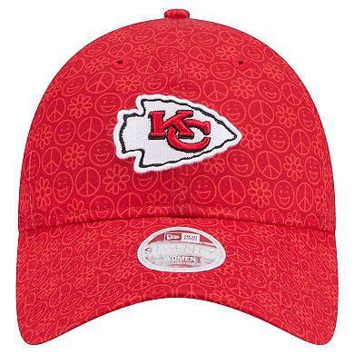 Women's New Era Red Kansas City Chiefs Smiley 9TWENTY Adjustable Hat