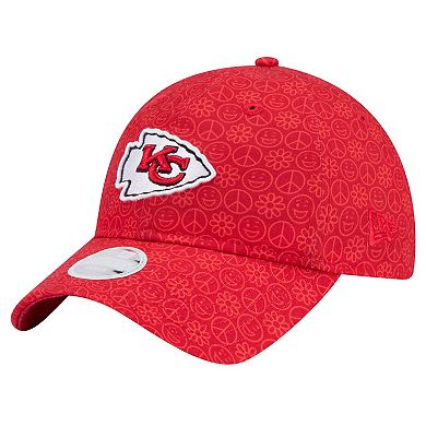 Women's New Era Red Kansas City Chiefs Smiley 9TWENTY Adjustable Hat