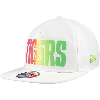Men's New Era White Detroit Tigers Spring Spectrum Golfer Snapback Hat