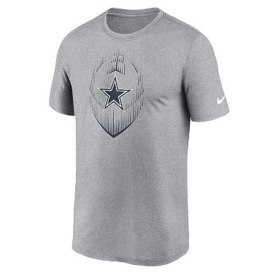 Men's Nike Heather Gray Dallas Cowboys Primetime Legend Icon Performance T-Shirt