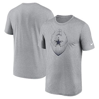 Men's Nike Heather Gray Dallas Cowboys Primetime Legend Icon Performance T-Shirt