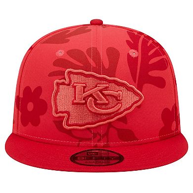 Men's New Era Red Kansas City Chiefs Leafy 9FIFTY Snapback Hat