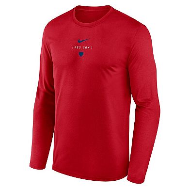 Men's Nike Red Boston Red Sox Large Swoosh Back Legend Performance T-Shirt