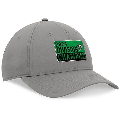 Men's Fanatics Branded  Gray Dallas Stars 2024 Central Division Champions Adjustable Hat