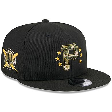 Men's New Era  Black Pittsburgh Pirates 2024 Armed Forces Day 9FIFTY Snapback Hat
