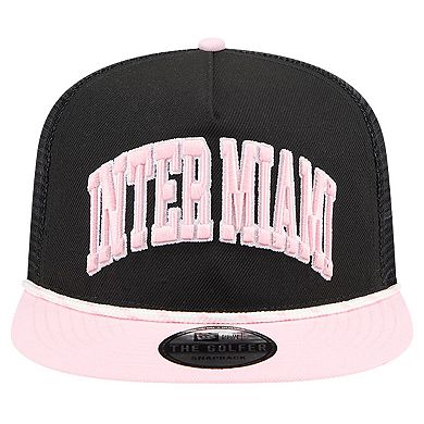 Men's New Era Black Inter Miami CF Throwback Golfer Snapback Hat