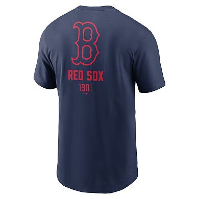 Men's Nike Navy Boston Red Sox Large Logo Back Stack T-Shirt